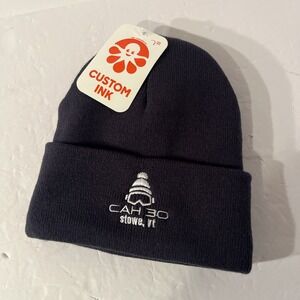 NWT Port & Company Custom Ink Beanie Fleece Lined Hat